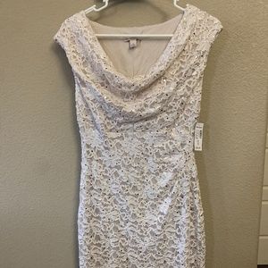 Cream colored pencil dress